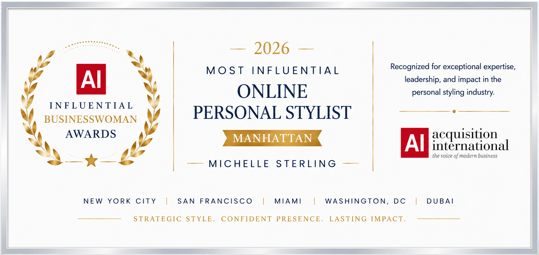 Most Influential Online Personal Stylist 2026 | Michelle T. Sterling