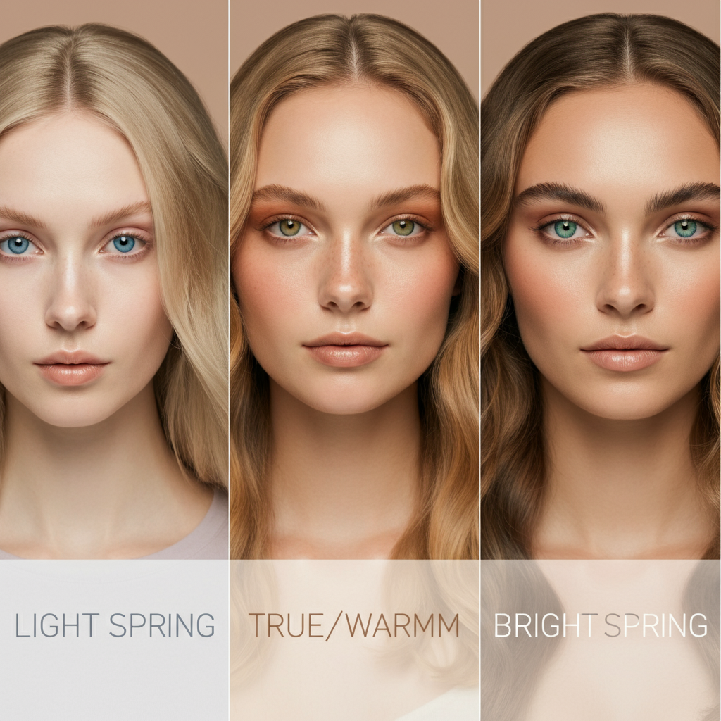 Understanding the Differences Between Light Spring, True/Warm Spring, and Bright Spring in the 12-Seasonal Color Analysis System