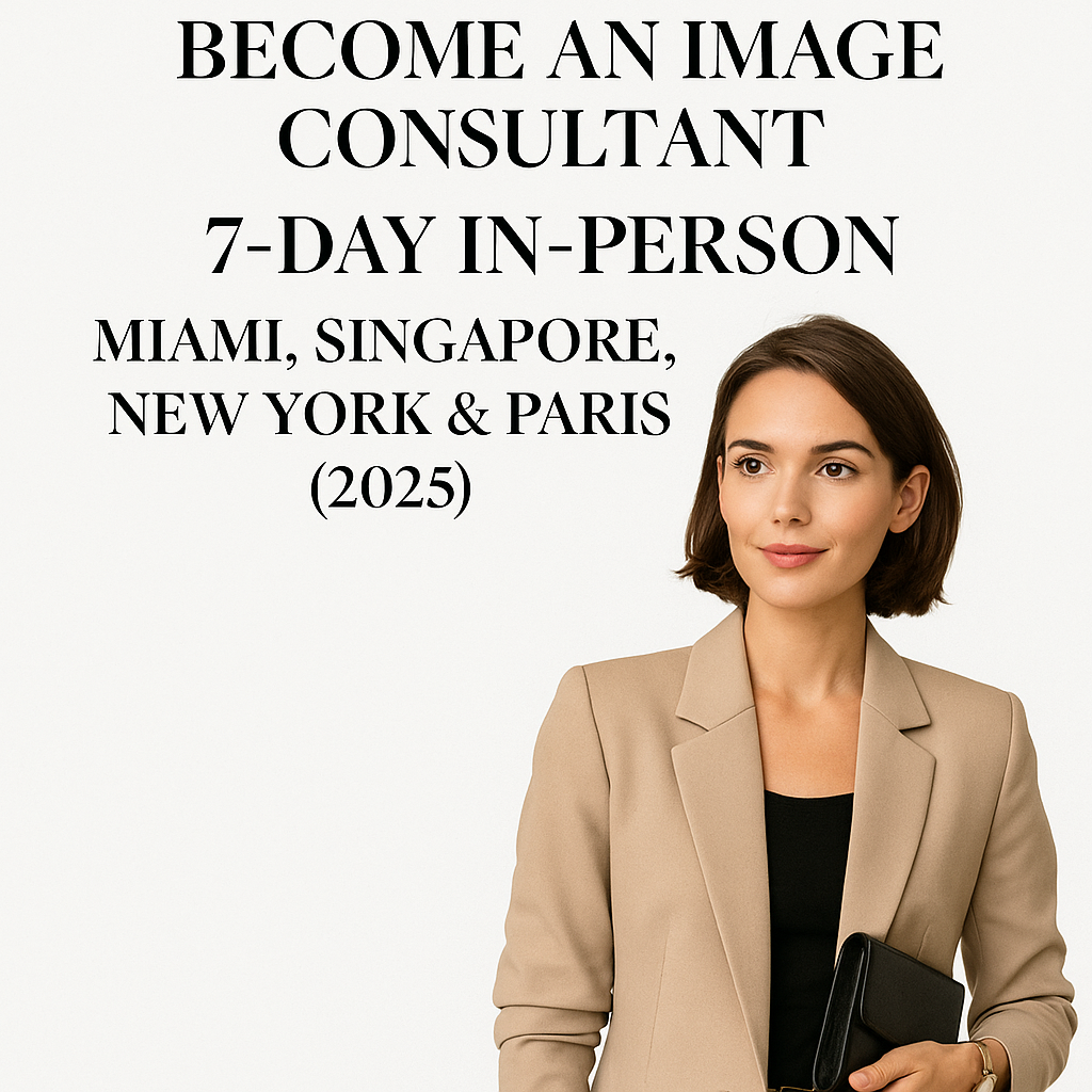 Become an Image Consultant: 7-Day In-Person Training in Miami, Singapore, New York & Paris (2025)