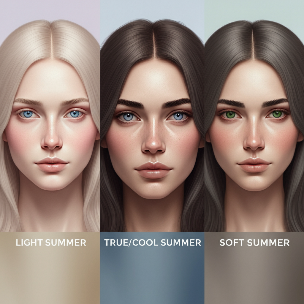 Understanding the Differences Between Light Summer, True/Cool Summer, and Soft Summer in Seasonal Color Analysis