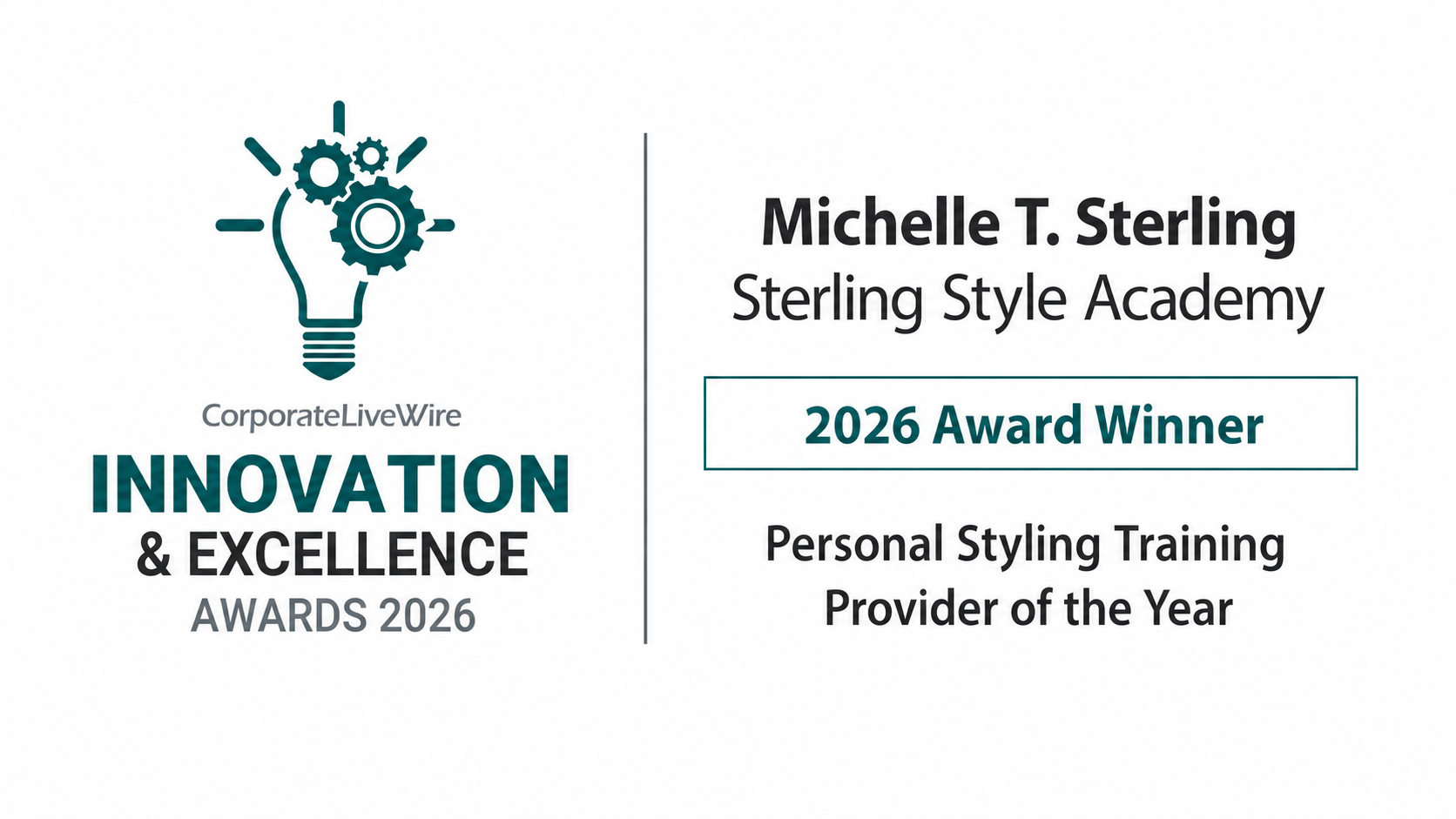 Personal Styling Training Provider of the Year | Corporate LiveWire Innovation & Excellence Award Winner 2026